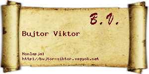 Bujtor Viktor névjegykártya