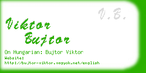 viktor bujtor business card